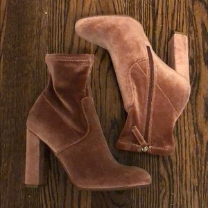 STEVE MADDEN BLUSH VELVET BOOTS
